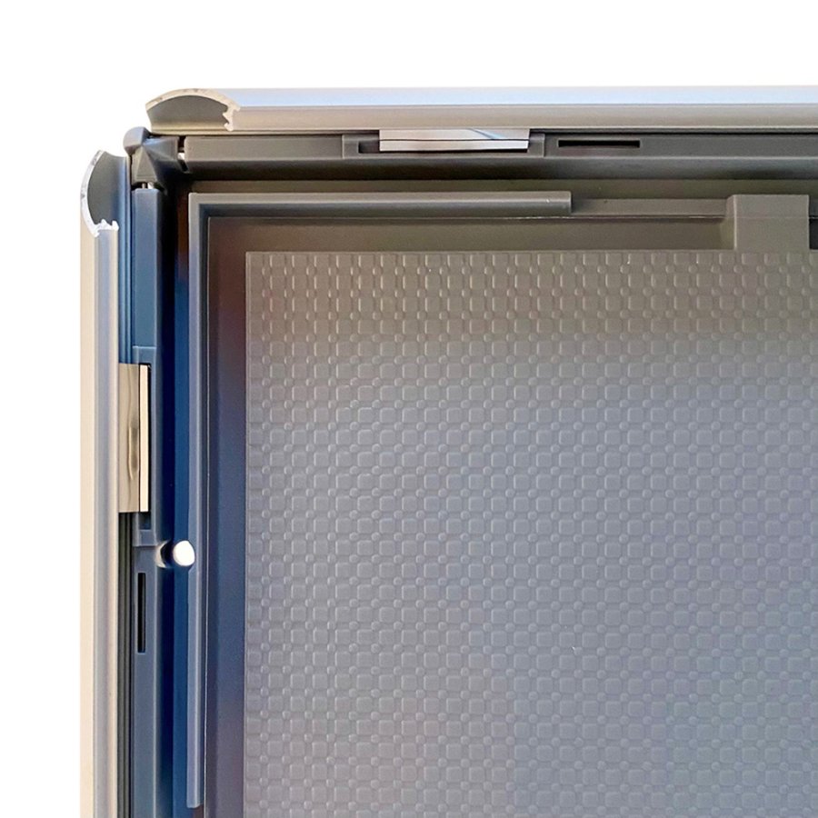 Opti Klapprahmen mit 25mm Aluminiumprofil, Silber - A4