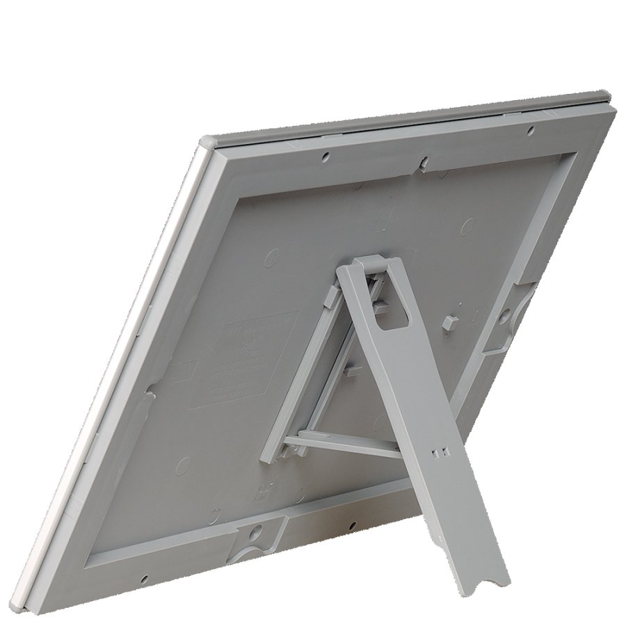 Foto-Klapprahmen mit 25mm Aluminiumprofil, silber - A4