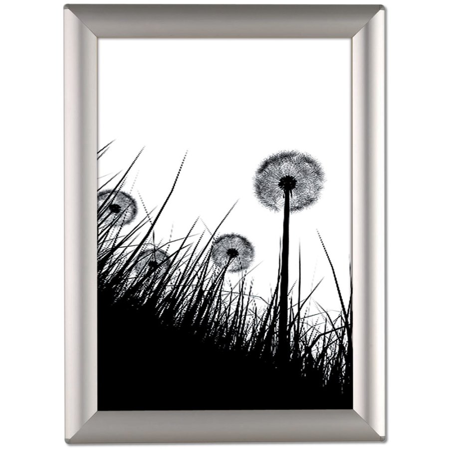 Foto-Klapprahmen mit 25mm Aluminiumprofil, silber - A4