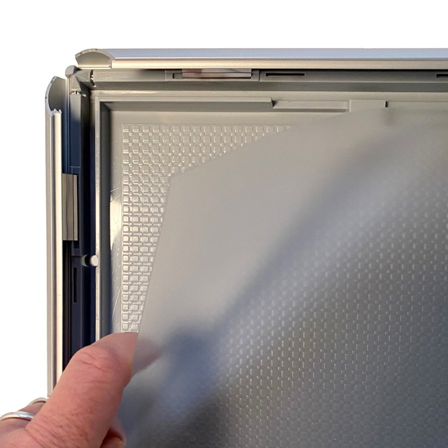 Opti Klapprahmen mit 25mm Aluminiumprofil, silber - 50 x 70 cm