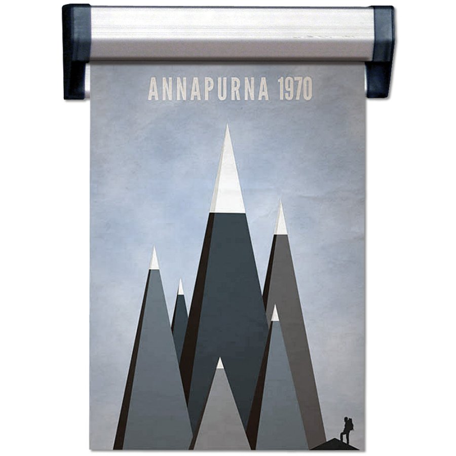 Posterleiste - Fast Note Posterschiene mit 30mm Aluminiumprofil, silber - 100 cm