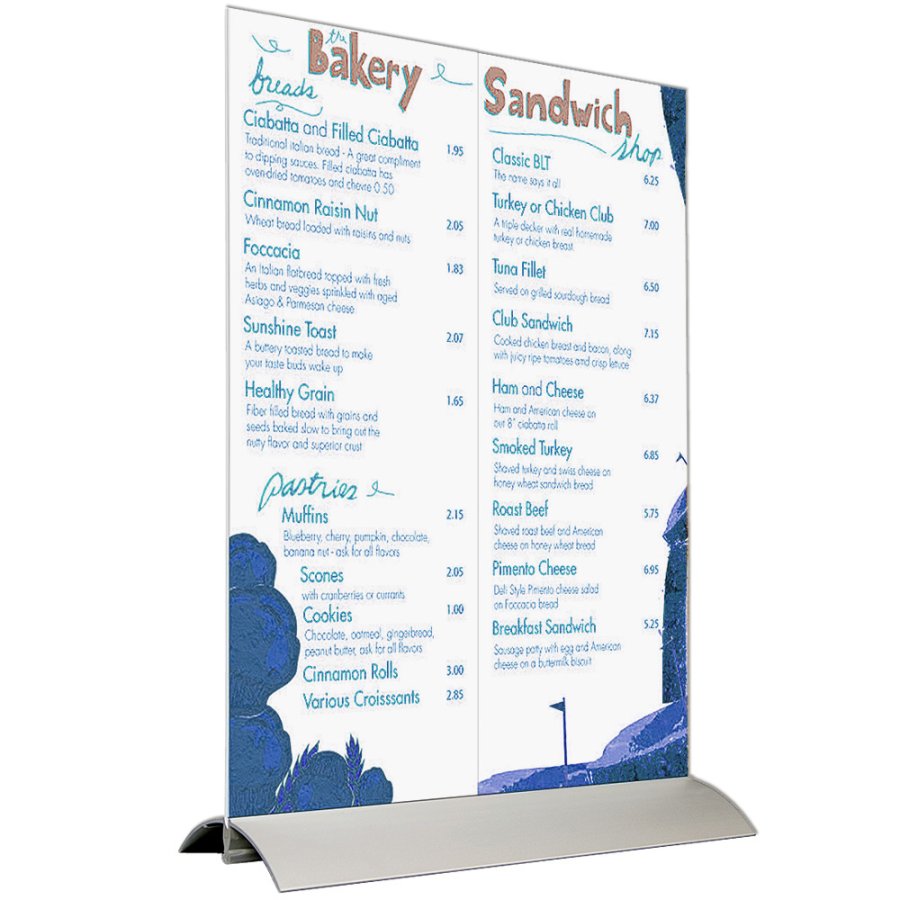 Swing Wing Men&uuml;korthalter vertikal - A5 - 14,8x21 cm