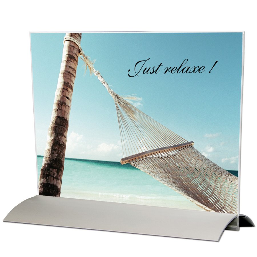 Swing Wing Men&uuml;kartenhalter horizontal - A7 - 7,4 x 10,5 cm