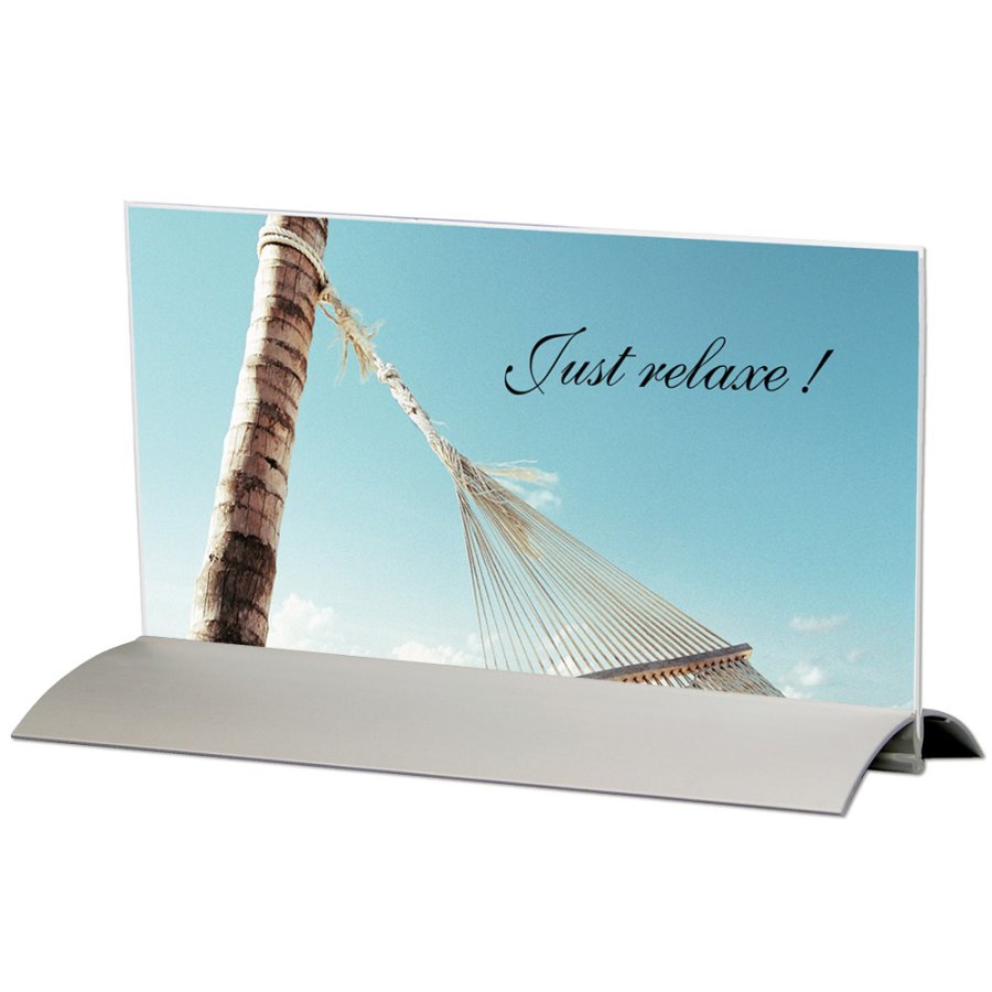 Swing Wing Men&uuml;kartenhalter horizontal - M65 Flyer - 9,9 x 21 cm