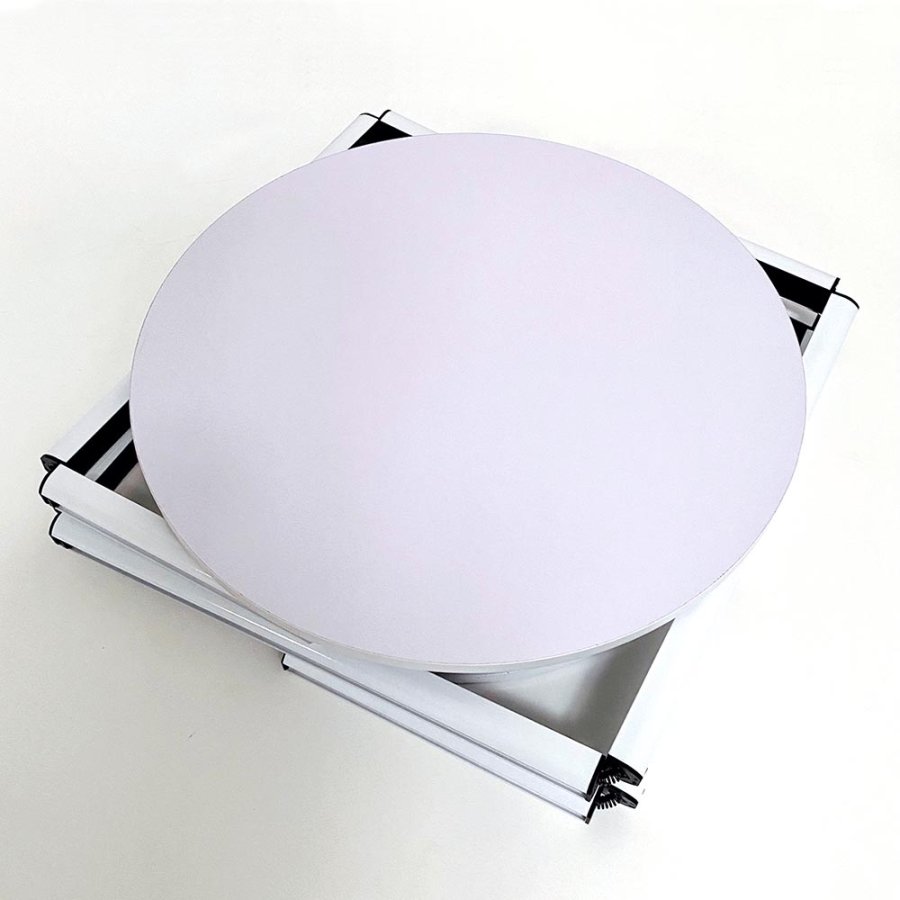 Cirkel Messetisch mit Koffer