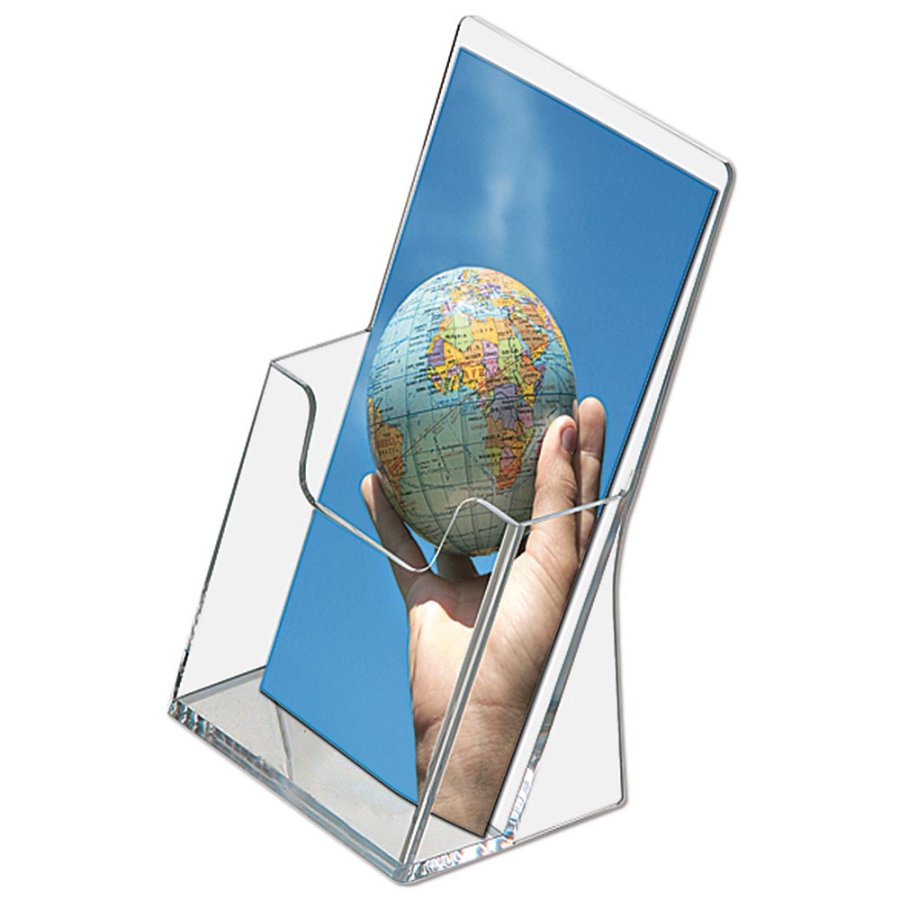 Acryl-Prospekthalter f&uuml;r Tisch, M65