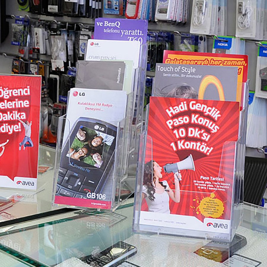 Multi Brosch&uuml;rensaufsteller aus Acryl, 3 x A4