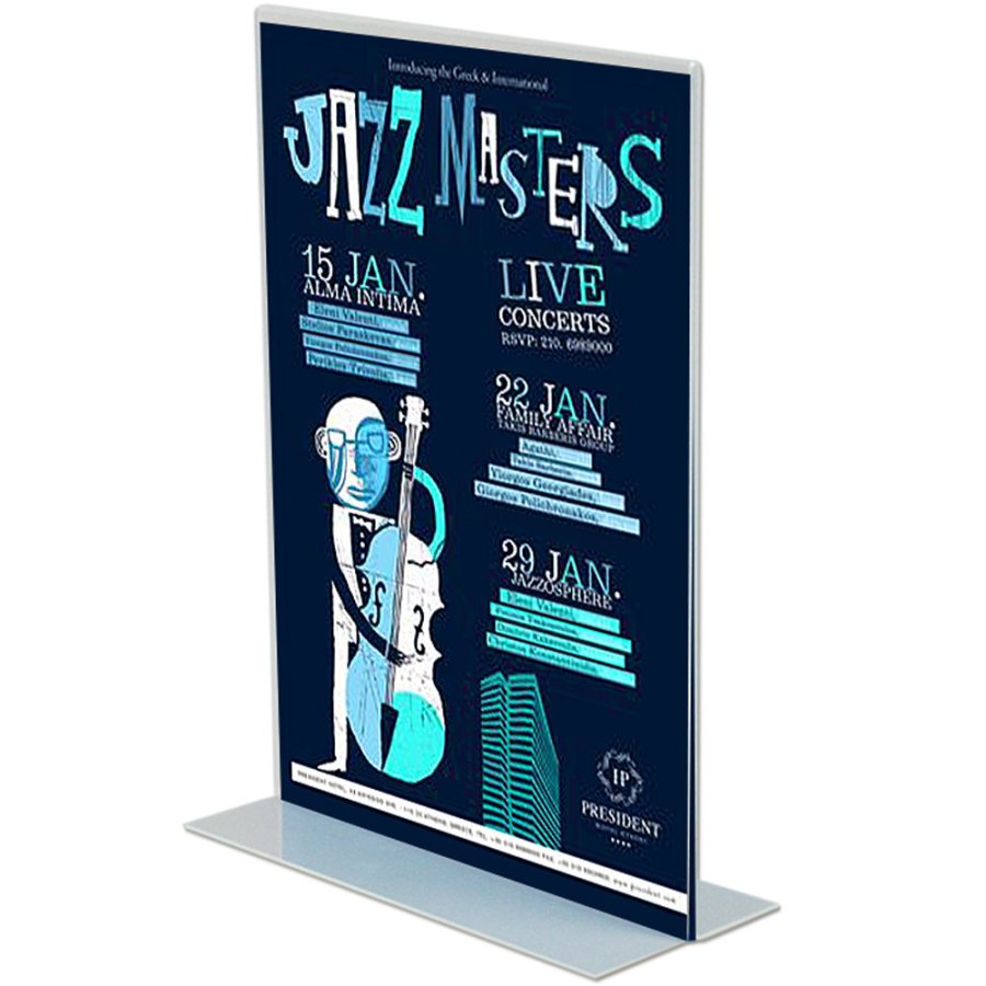 T - Men&uuml;kartenhalter vertikal - A3 - 29,7 x 42 cm