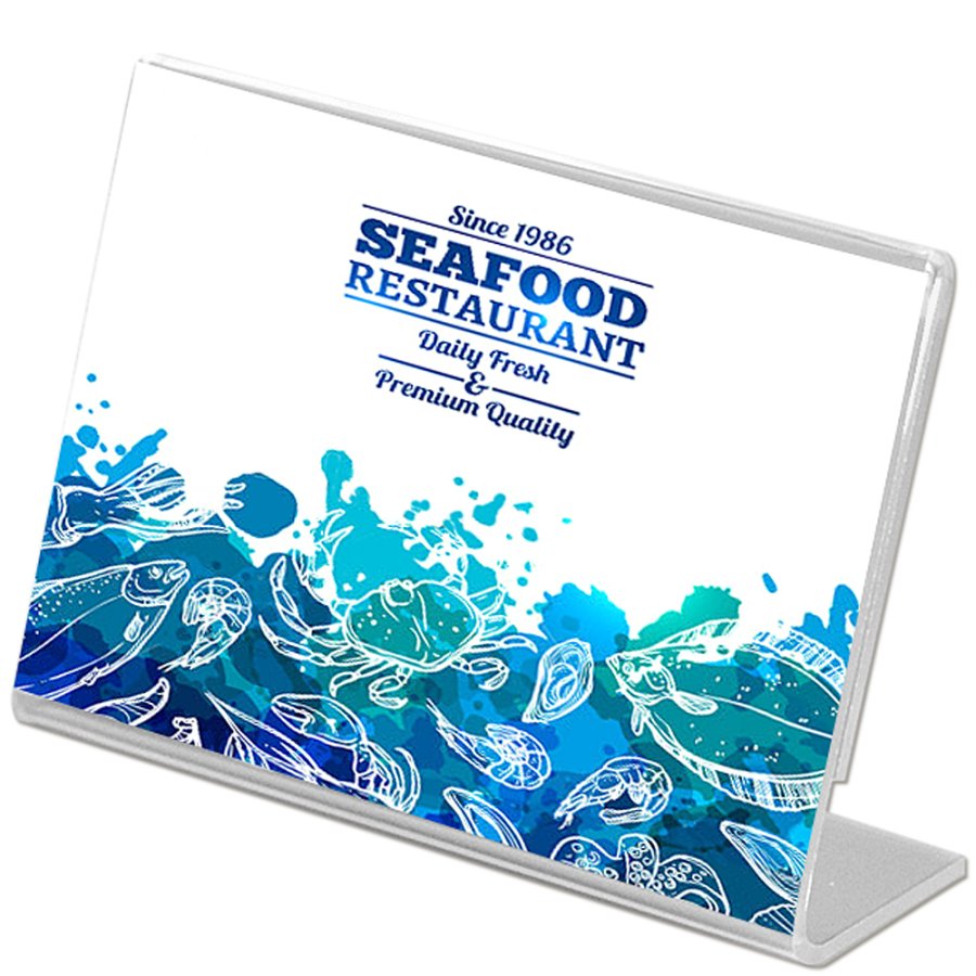 L - Men&uuml;kartenhalter horizontal - A3 - 29,7 x 42 cm