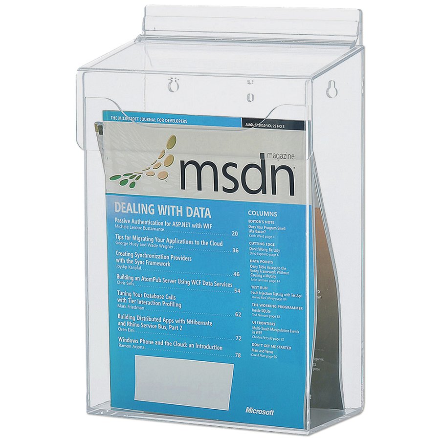 Outdoor-Prospekthalter box aus Acryl vertikal, A4 tief