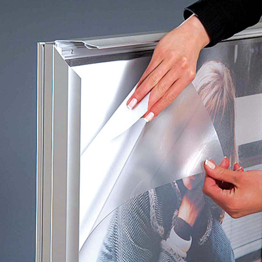 PET-Frontplatte ohne Magnet, &Uuml;bergr&ouml;&szlig;e - A1 (63 x 88 cm)