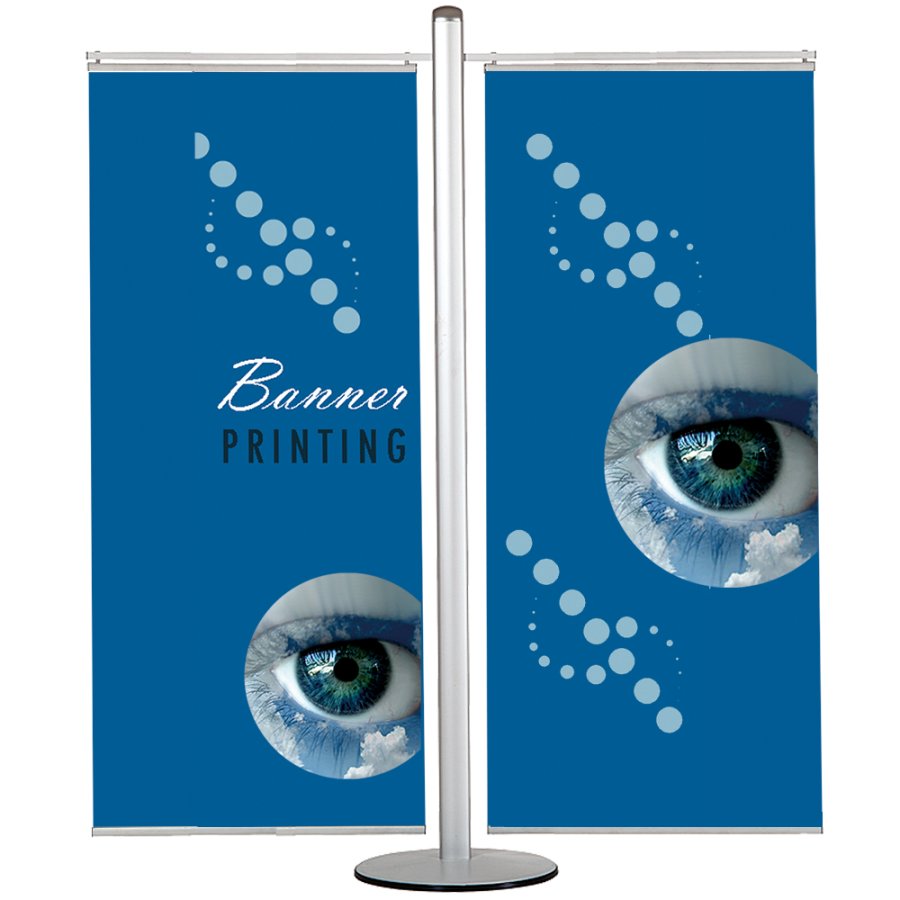 Bannerdisplay, MultiStand, doppeltseitig, 2 Banner, 70 cm