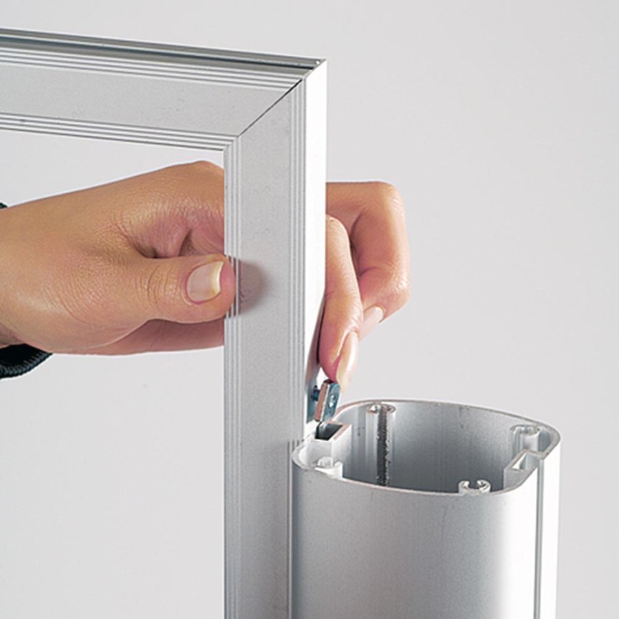 Infost&auml;nder, MultiStand, einseitig, 4 A4-Regale, 2 Slide-in Rahmen, A2 - 42 x 59,4 cm