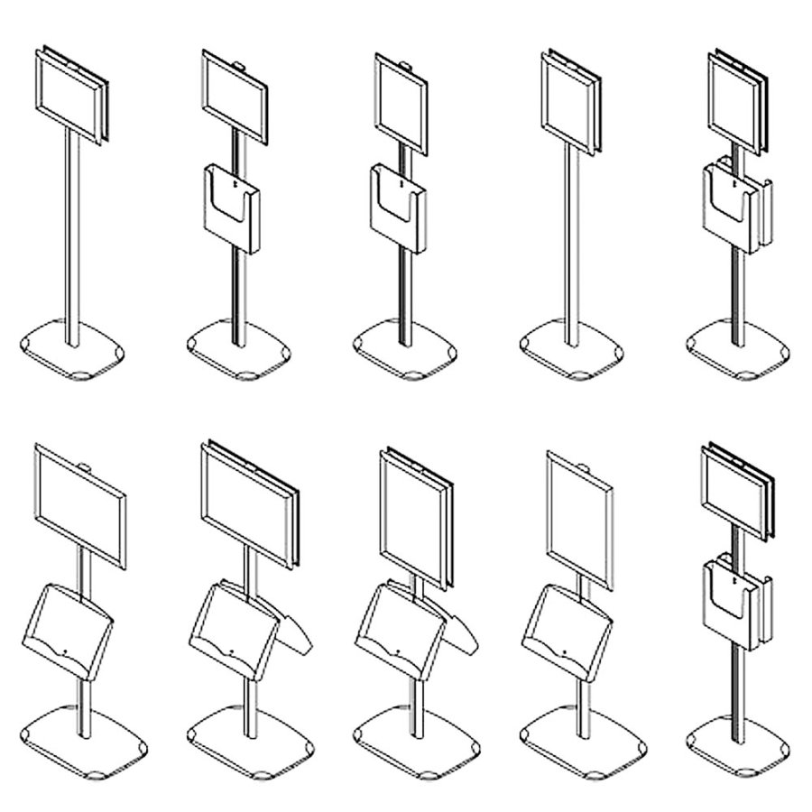Mini-Multi Stand 2-Kanal - 150 cm Stange + Sockel