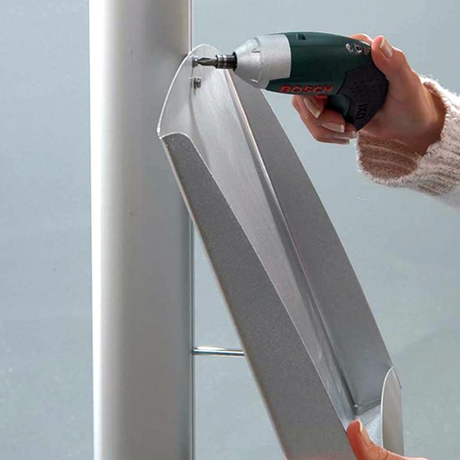 Multi Stand 1  Infost&auml;nder - Einseitig mit Stahlregal 25mm 1 x 50 x 70 Alu