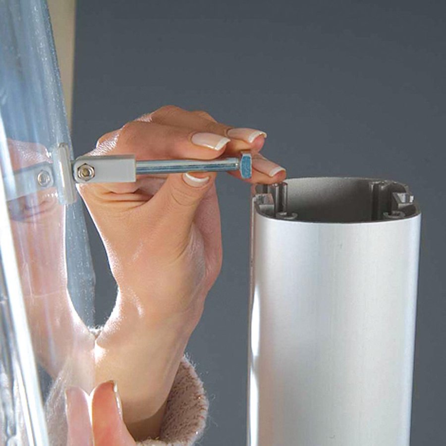 Infost&auml;nder mit Prospekthalter MultiStand, einseitig, 4 x 25 mm Rahmen, 4 Acrylregale