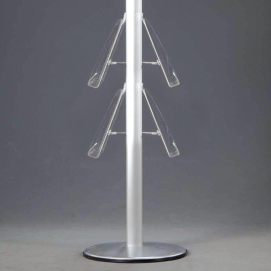 Infost&auml;nder mit Prospekthalter MultiStand, doppeltseitig, 8 x 25 mm Rahmen, 4 Acrylregale