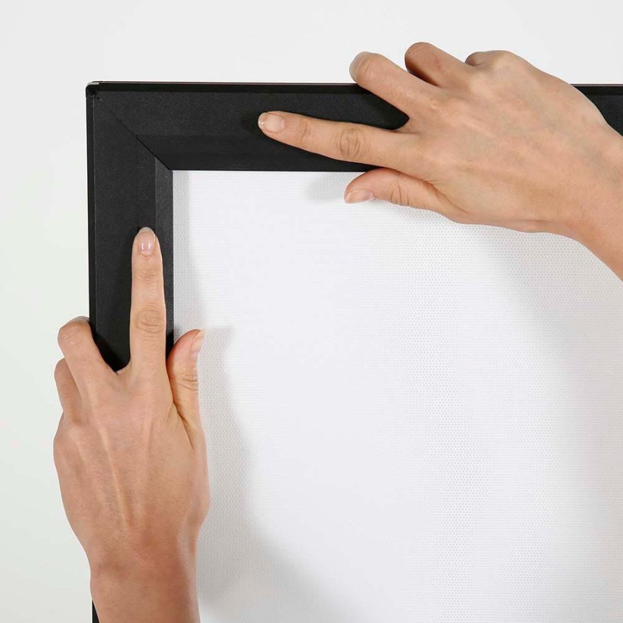 Wind-LED Pro Waterbase Kundenstopper, 44mm Rahmen, A1 - inkl. Batterie. Schwarz