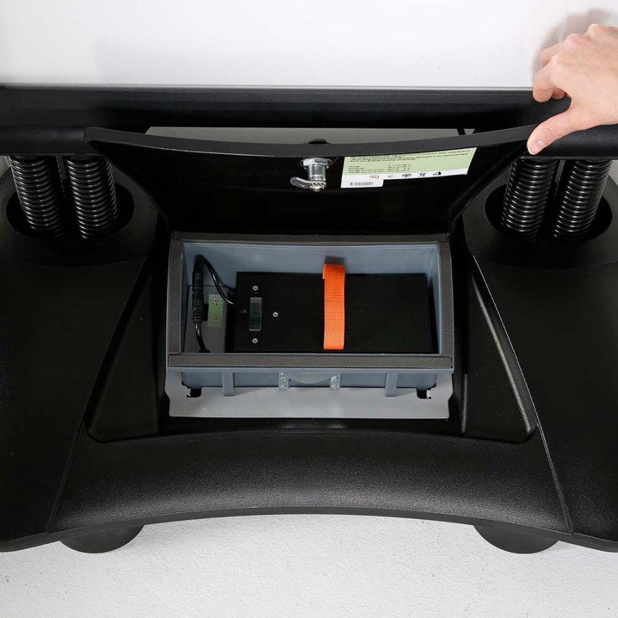 Wind-LED Pro Waterbase Kundenstopper, 44mm Rahmen, A1 - inkl. Batterie. Schwarz