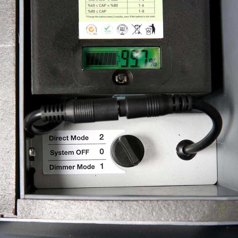 Wind-LED Pro Waterbase Kundenstopper, 44mm Rahmen, A1 - inkl. Batterie. Schwarz