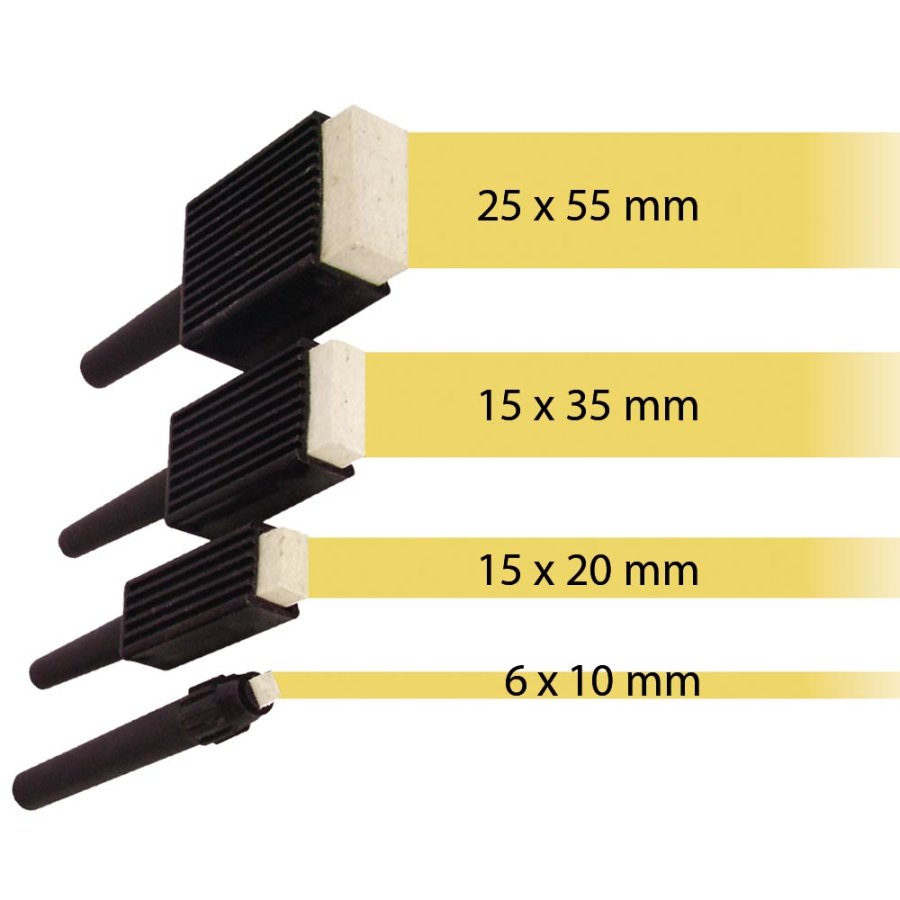 Tokyo Aqua - 4 Filzpinsel ohne Tinte - Schwarz