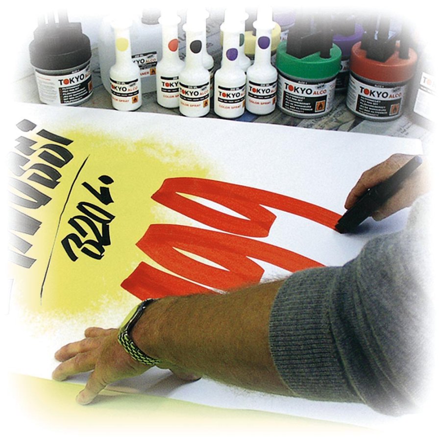 Tokyo Aqua - 4 Filzpinsel ohne Tinte - Gelb