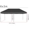Pavillon/Veranstaltungszelt Lux aus wasserdichtem Polyester, silber/schwarz - 3x6 m #2