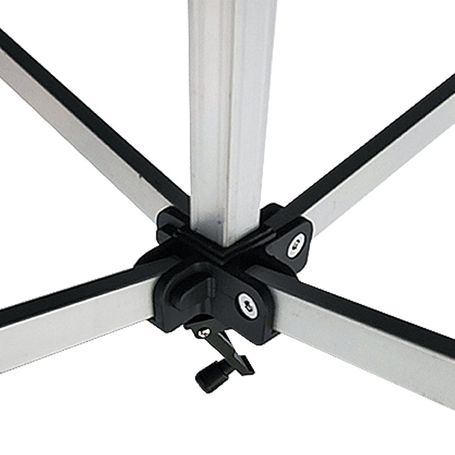 Pavillon/Veranstaltungszelt Lux aus wasserdichtem Polyester, silber/schwarz - 3x6 m