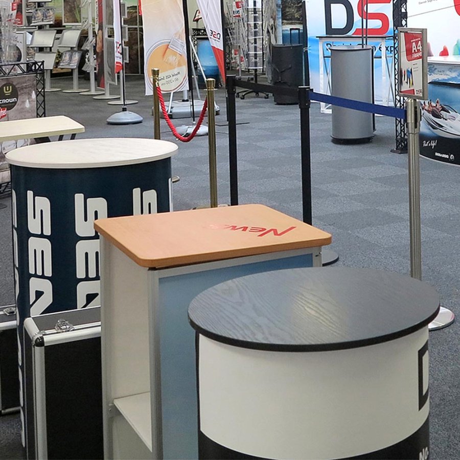 Runder Messetisch/Theke