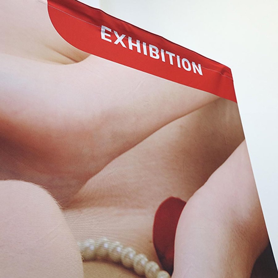 Banner mit Aufdruck f&uuml;r Pop-up-Wand