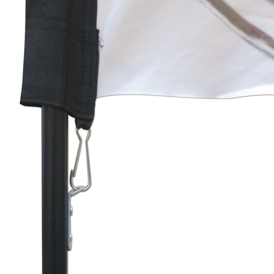 Beachflag, Outdoor-Bow, Large schwarzes Stangensytem