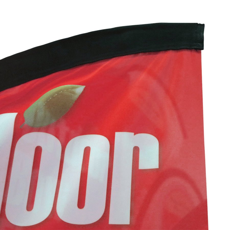 Beachflag, Outdoor-Bow, Large schwarzes Stangensytem