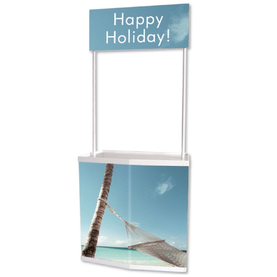 Basic Messe Theke Wei&szlig;, mit Tasche