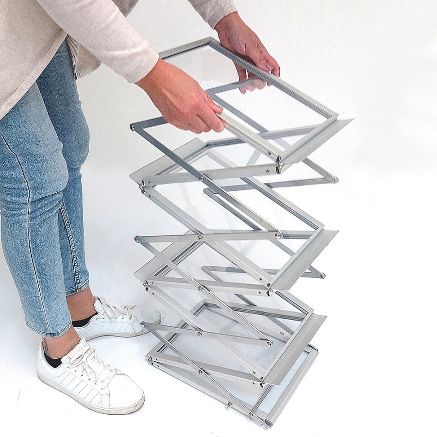 Flex-Prospektst&auml;nder, Alu/Silber, 6 x A4