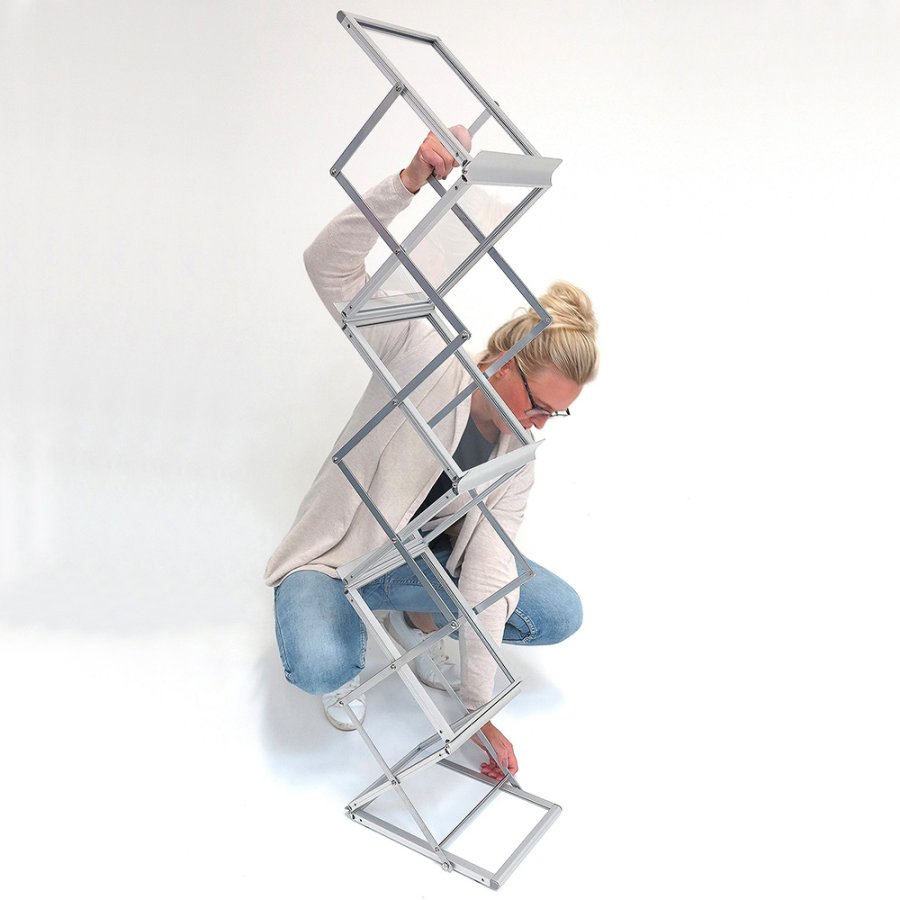 Flex-Prospektst&auml;nder, Alu/Silber, 6 x A4