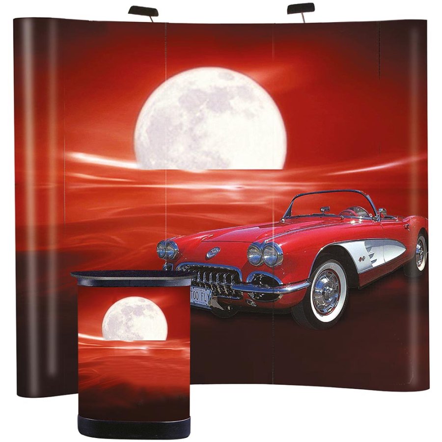 Pop-Up-Wand gebogen - 3x3