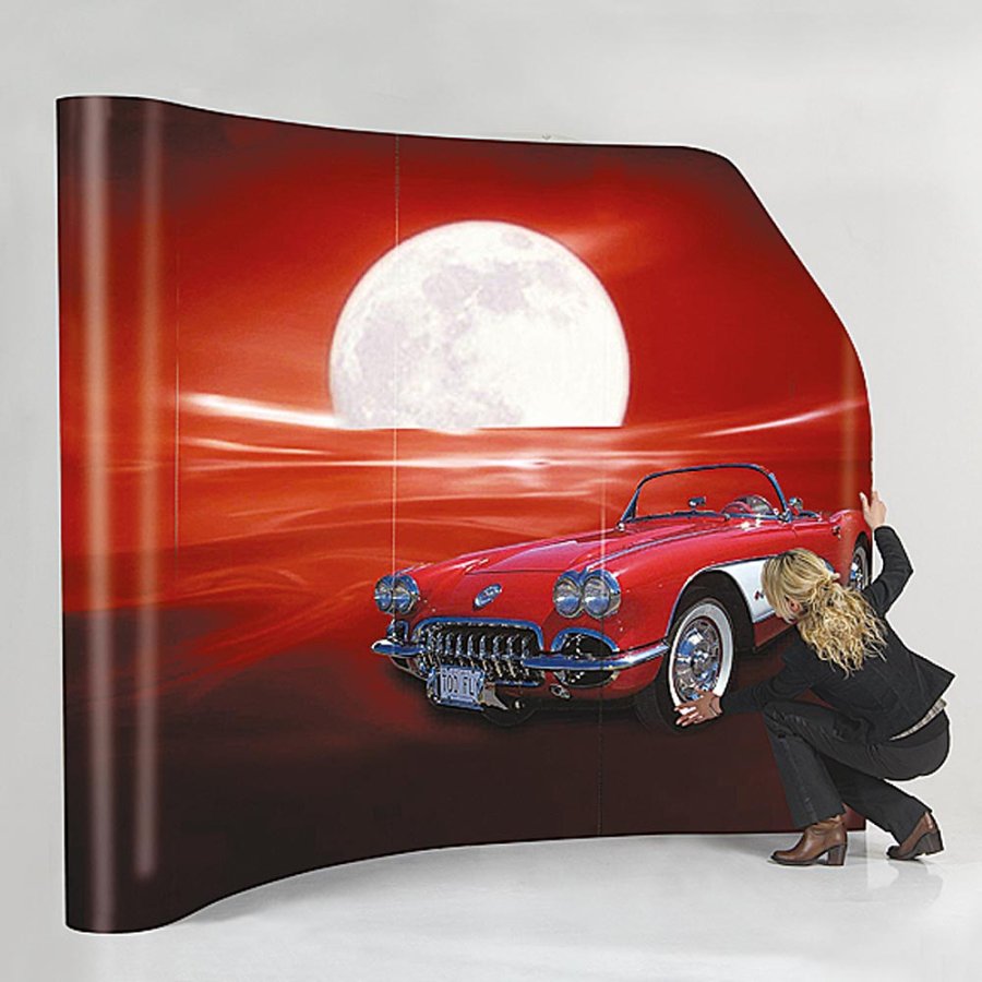 Pop-Up-Wand gebogen - 3x3