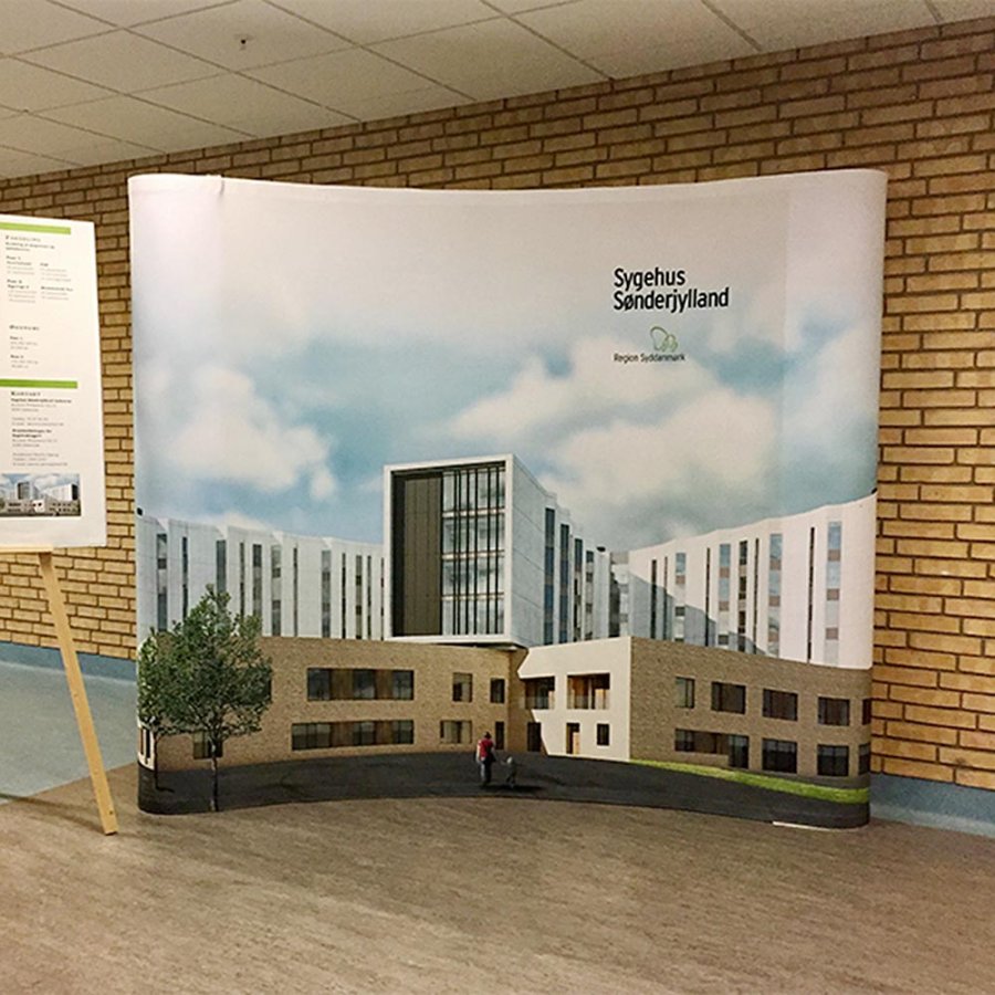 Pop-Up-Wand gebogen - 3x3