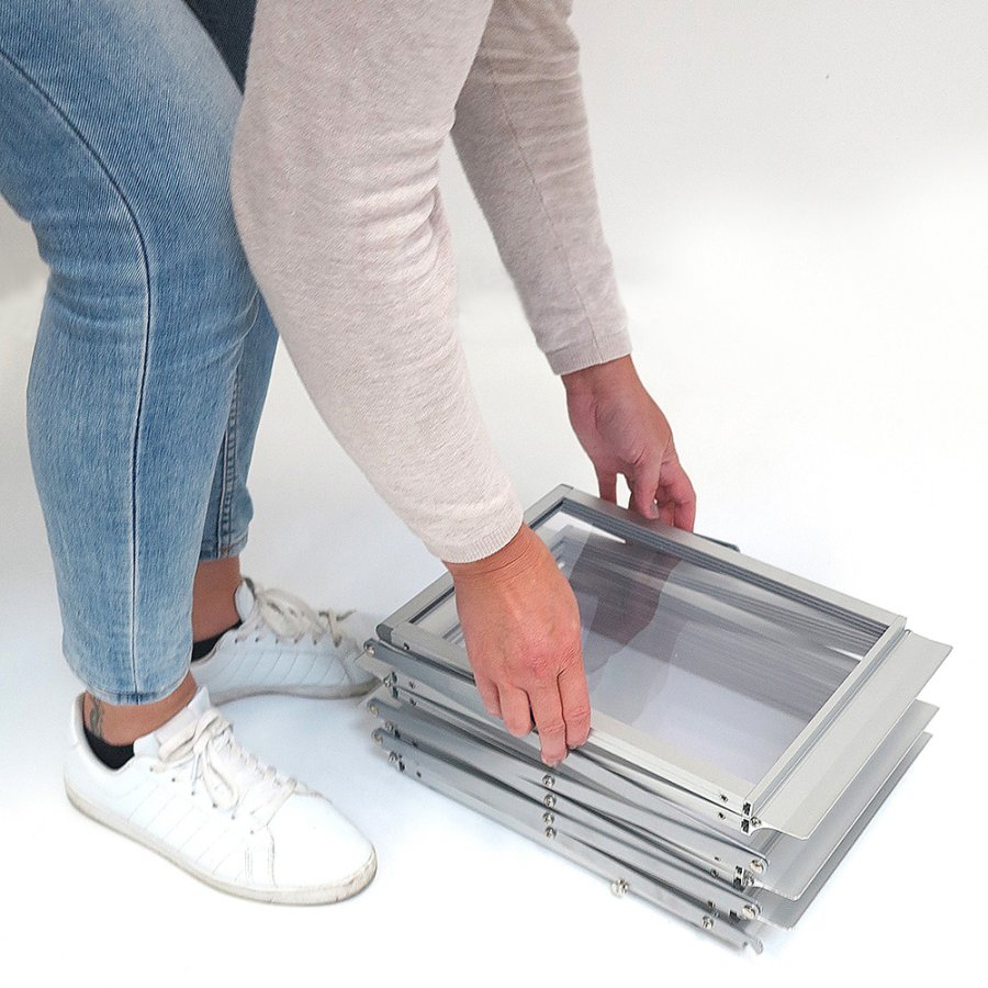 Flex-Prospektst&auml;nder, Alu/Silber, 6 x A5