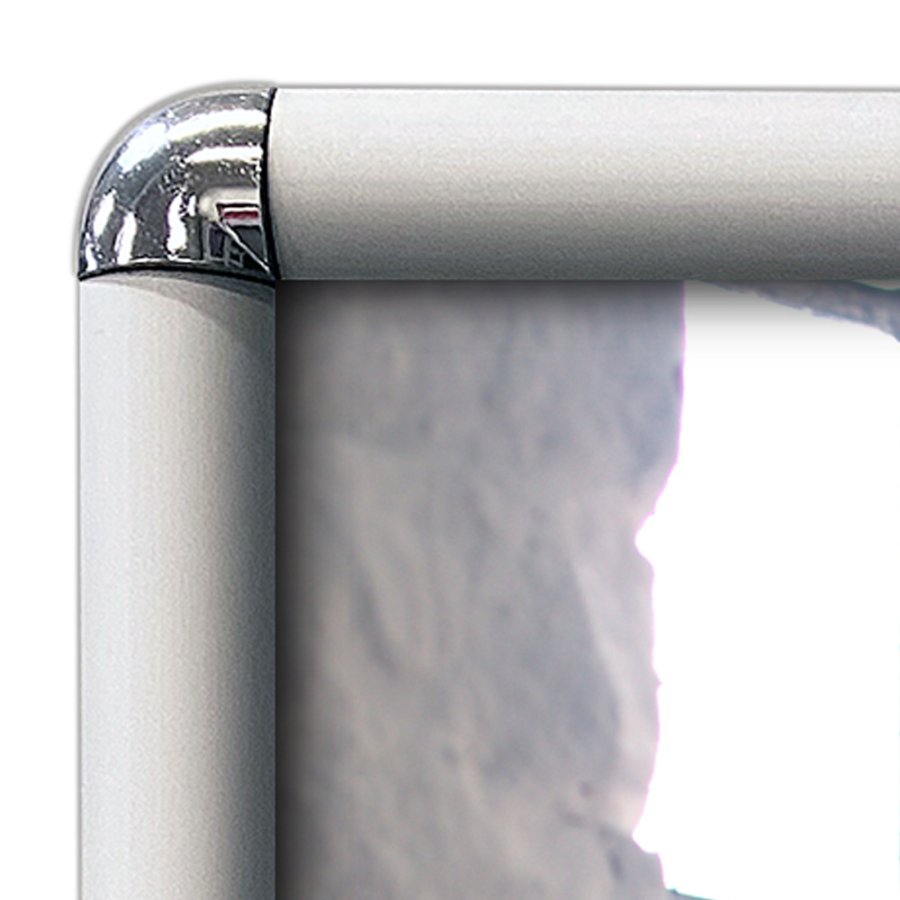 Klapprahmen mit 25mm Aluminium-Rondo-Profil, silber - A1