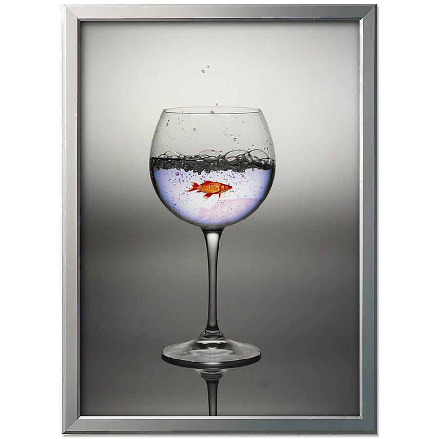 Klapprahmen mit 20mm Aluminium-Flachprofil, silber - A5