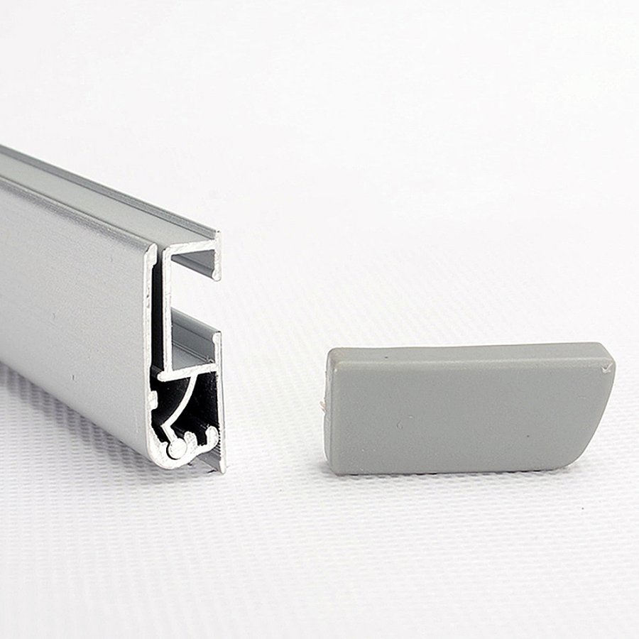 Premium Roll-up, einseitig, Kassette, silber, 120 x 160-220 cm