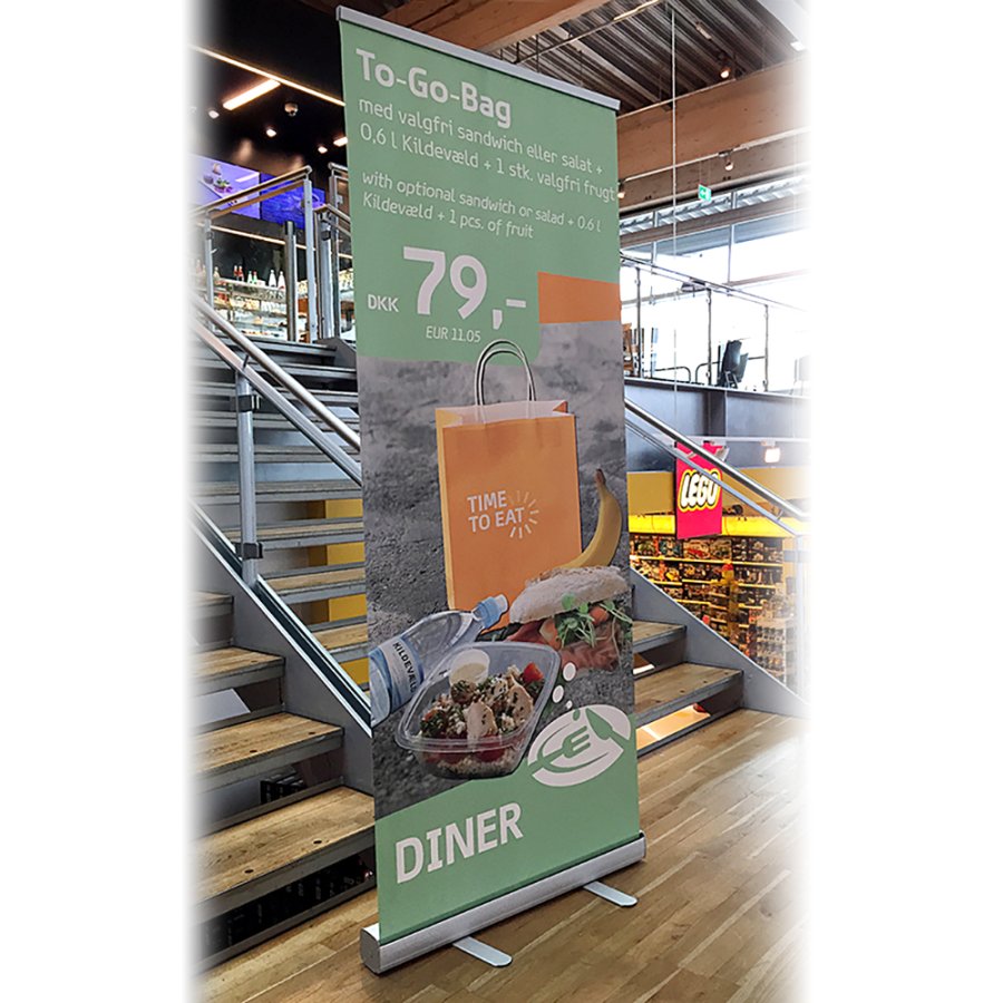 Budget Roll-up einseitig - 85x200 cm - Silber