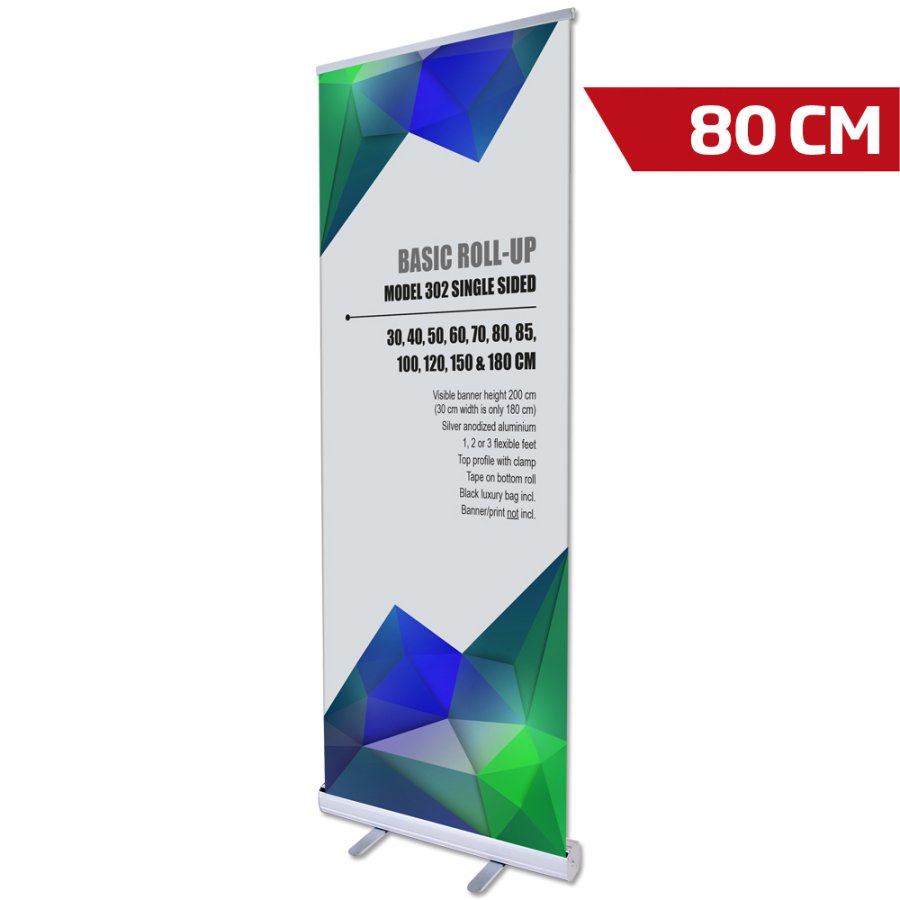 Basic Roll-up einseitig - 80x200 cm - Silber