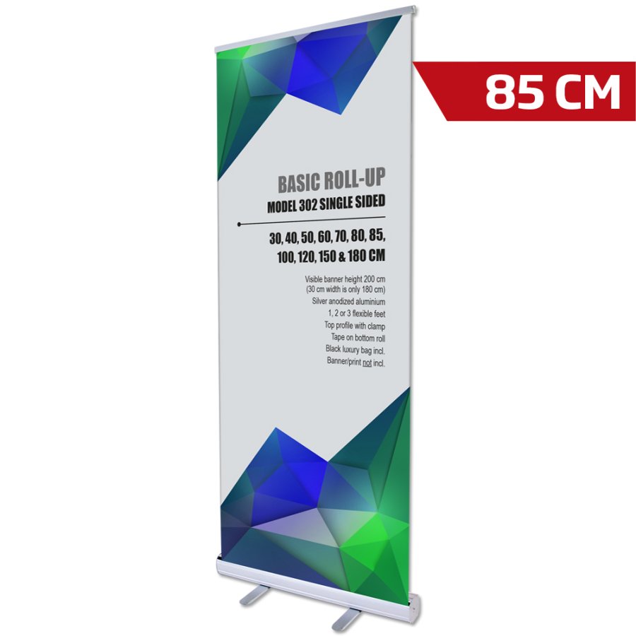 Basic Roll-up einseitig - 85x200 cm - Silber