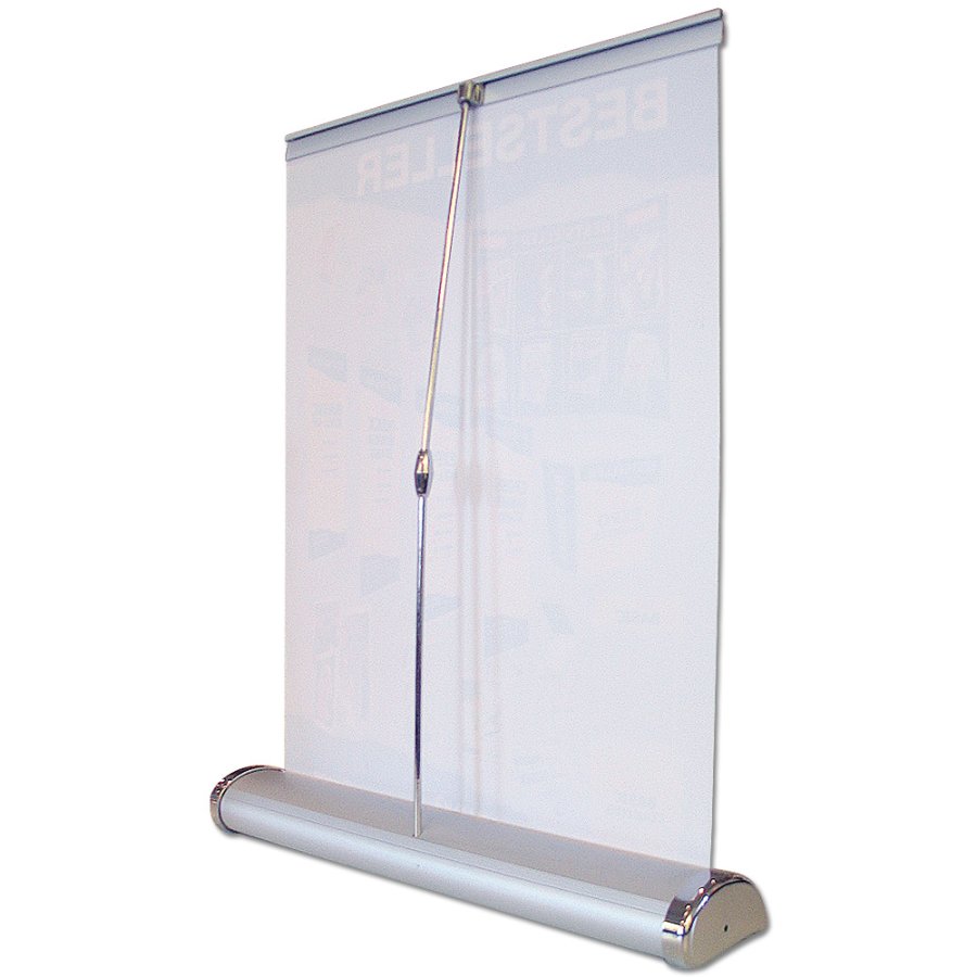 Mini Roll-up, einseitig, Kassette, silber, A3