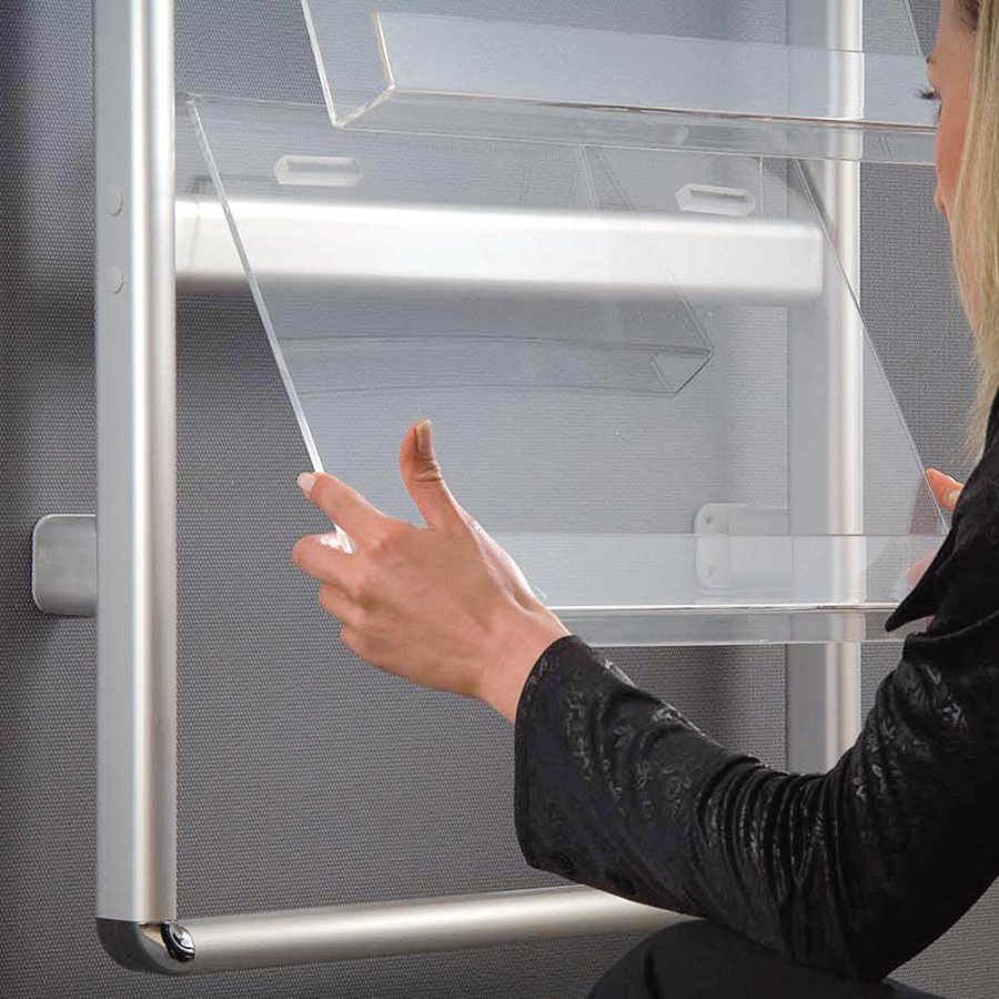 Info Line Wandbrosch&uuml;renhalter - 8xA4 - 21x29,7 cm