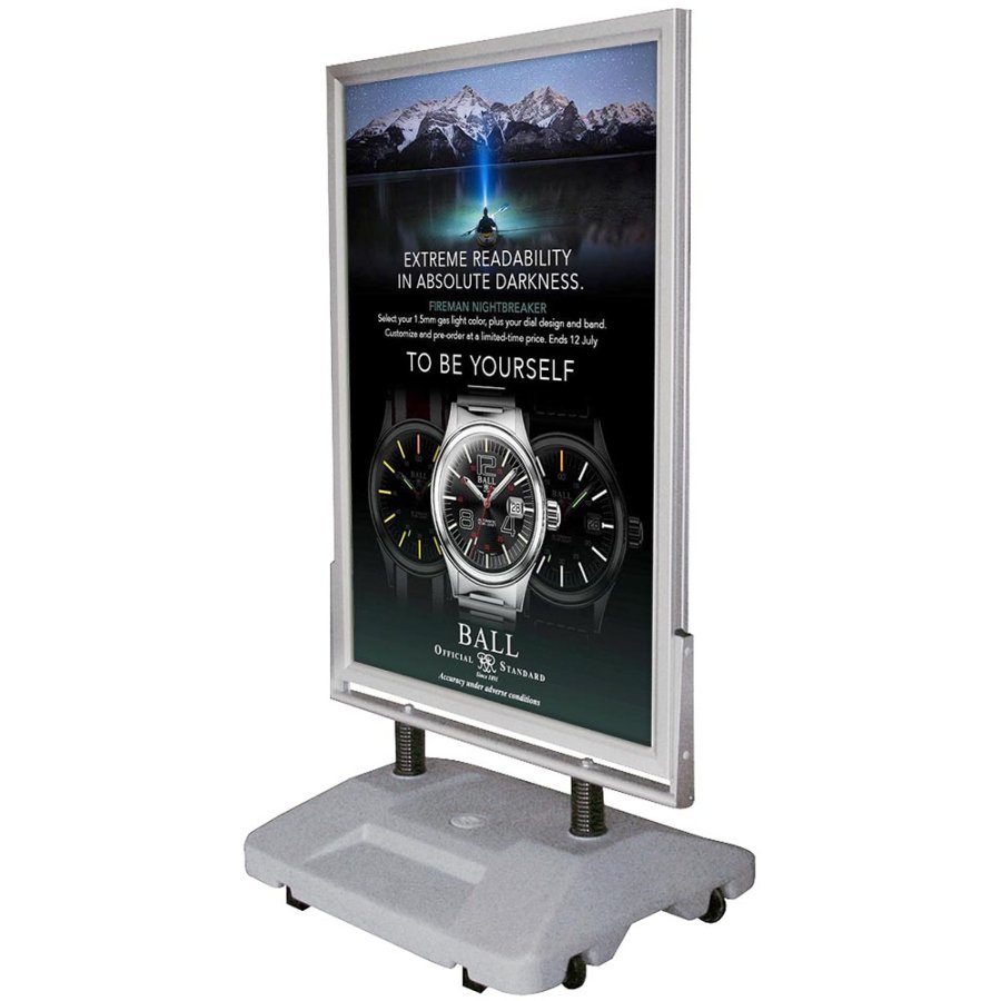 Wind-Sign Waterbase Kundenstopper - A0 - Silber