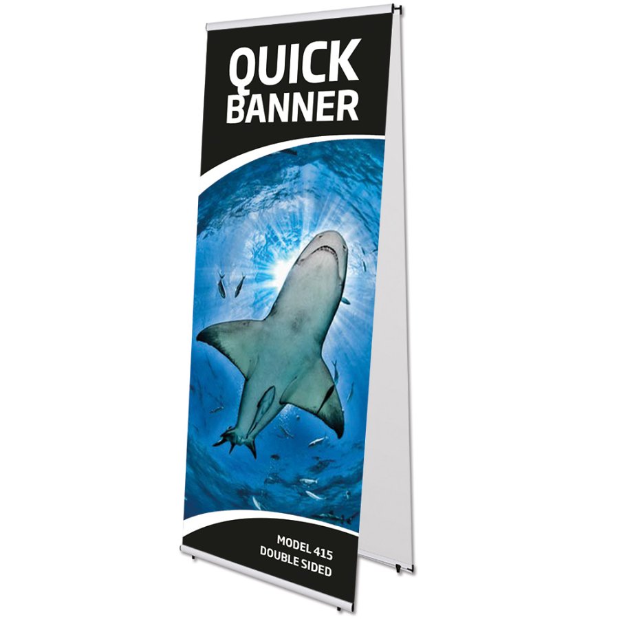 Quick-Banner doppelseitig ohne Banner und Druck - 80 x 200 cm
