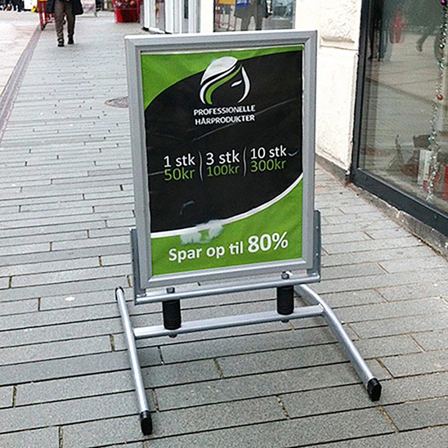 Wind-Line Lux Kundenstopper - A1 - Silber